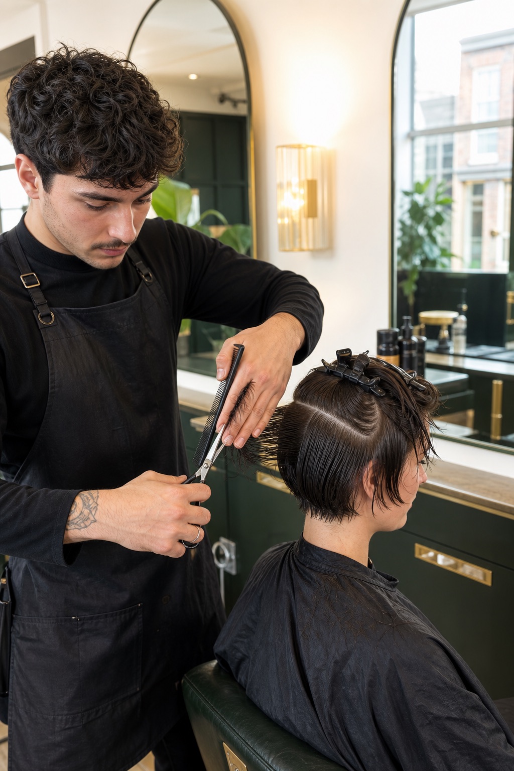Illustrative practical hairdressing training